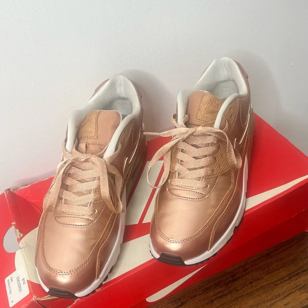 Nike Women's Metallic Copper Rose Gold Air Max Sneaker